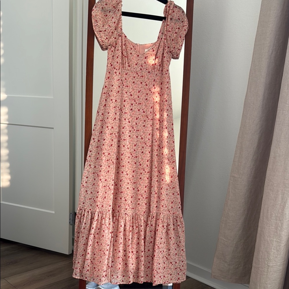 Floral Pink Maxi Dress